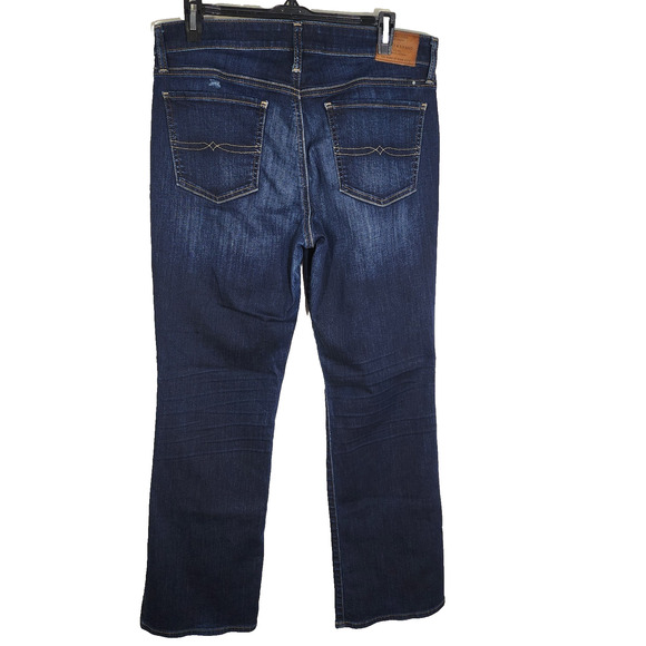 Lucky Brand Women Ankle Sweet Boot Jeans Size 12/31 Mid Rise Twilight Blue Denim - Picture 2 of 15